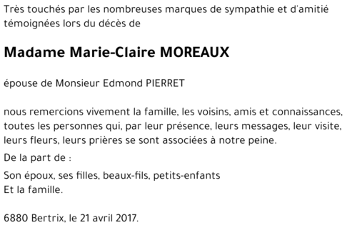 Marie-Claire MOREAUX