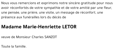 Marie-Henriette LETOR