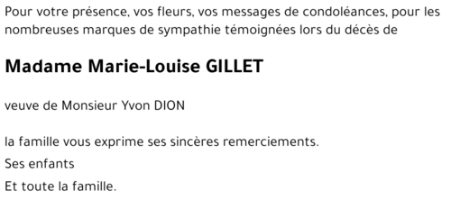 Marie-Louise GILLET