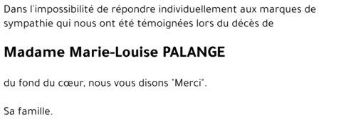 Marie-Louise PALANGE