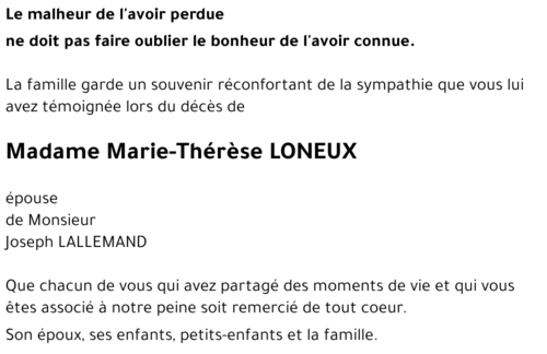 Marie-Thérèse LONEUX