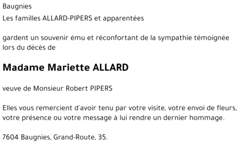 Mariette ALLARD