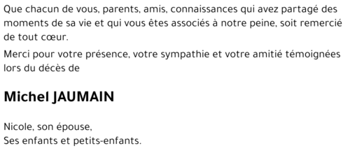 Michel JAUMAIN