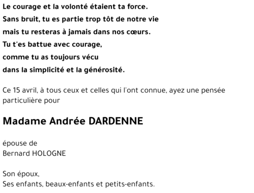 Andrée DARDENNE