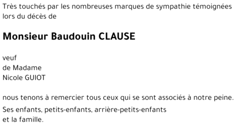 Baudouin CLAUSE 