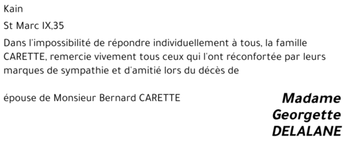 Georgette DELALANE