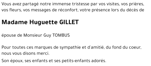 Huguette GILLET