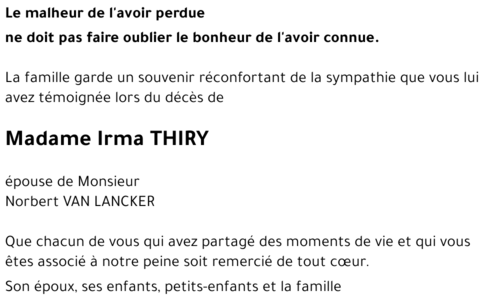 Irma THIRY
