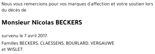 Nicolas BECKERS