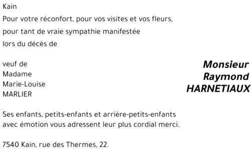 Raymond HARNETIAUX