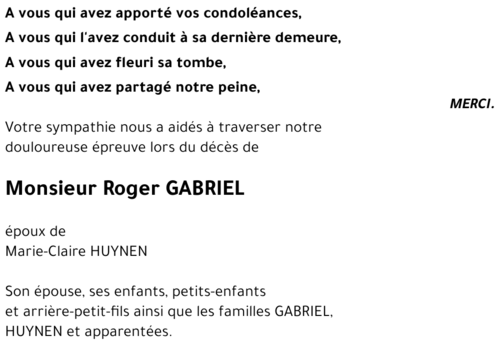 Roger GABRIEL