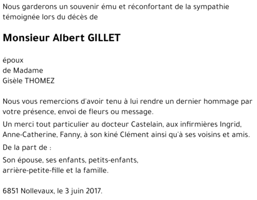 Albert GILLET