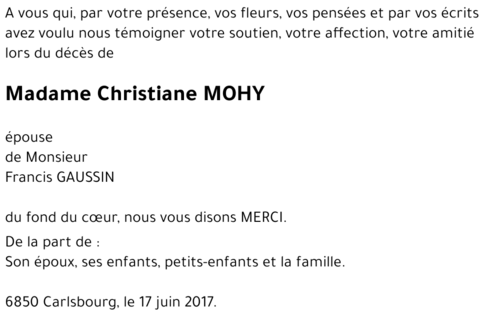 Christiane MOHY