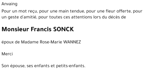 Francis SONCK