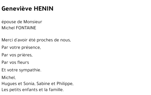 Geneviève HENIN