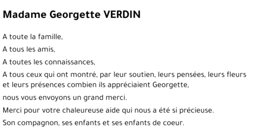 Georgette VERDIN