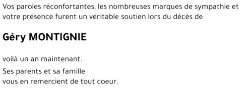 Géry MONTIGNIE