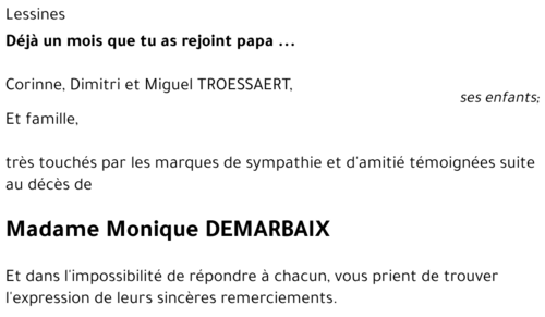 Monique DEMARBAIX