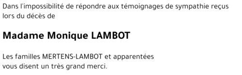 Monique LAMBOT