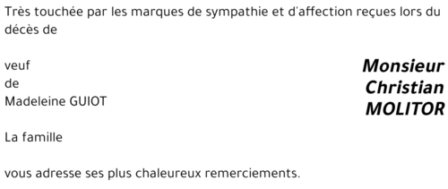 Monsieur Christian MOLITOR 