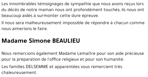 Simone BEAULIEU