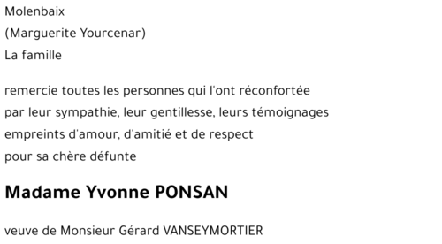 Yvonne PONSAN