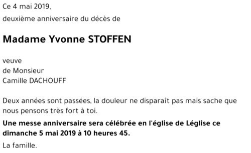 Yvonne STOFFEN