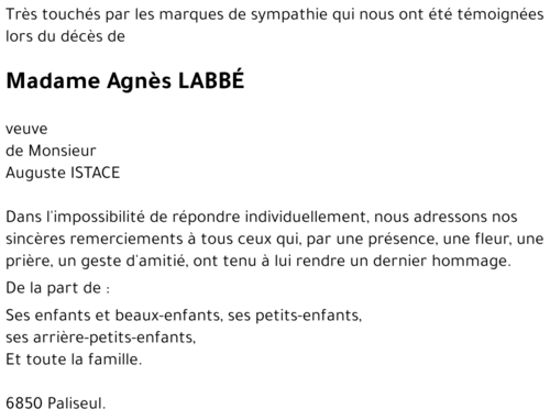 Agnès LABBÉ