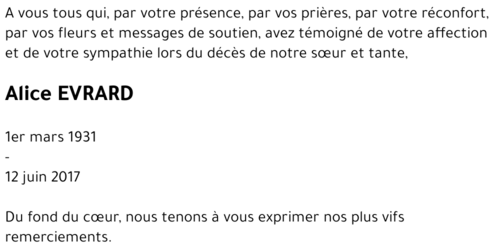 Alice EVRARD