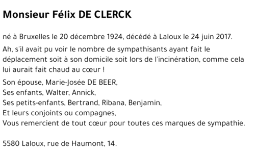 Félix DE CLERCK