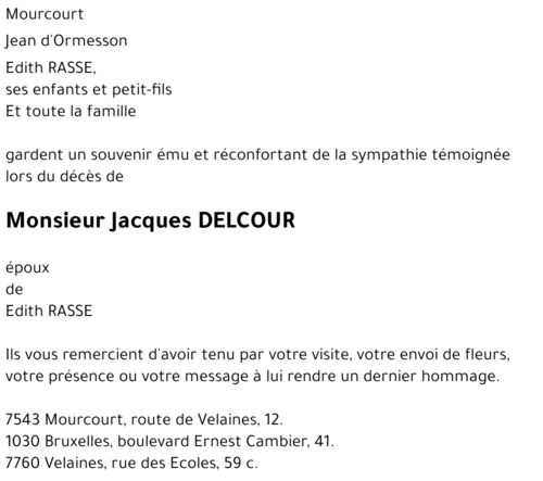 Jacques DELCOUR