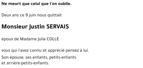 Justin SERVAIS 