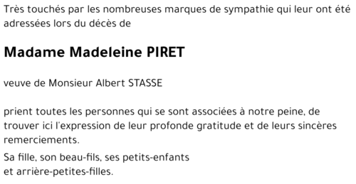 Madeleine PIRET