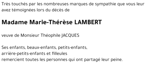 Marie-Thérèse LAMBERT