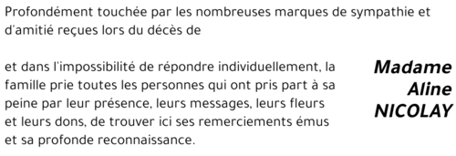 Aline NICOLAY