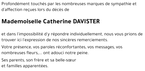 Catherine DAVISTER