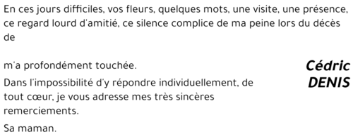 Cédric DENIS