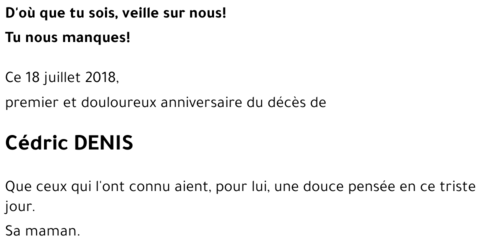 Cédric DENIS
