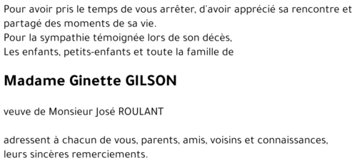 Ginette GILSON