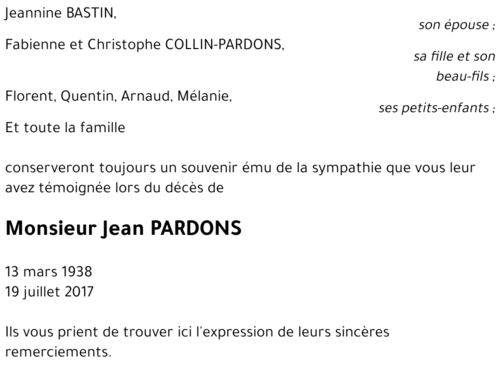 Jean PARDONS