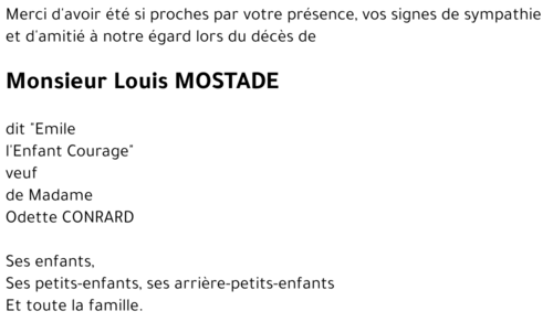 Louis MOSTADE