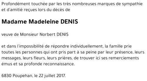 Madeleine DENIS
