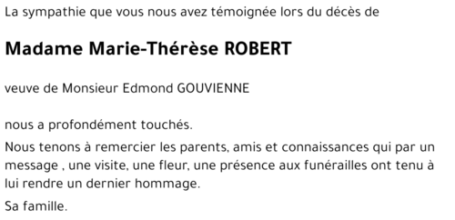 Marie-Thérèse ROBERT