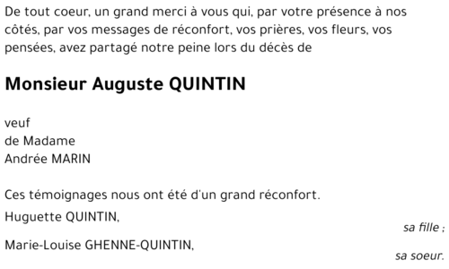 QUINTIN Auguste