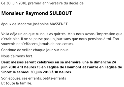 Raymond SULBOUT