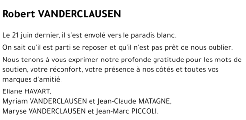 Robert VANDERCLAUSEN
