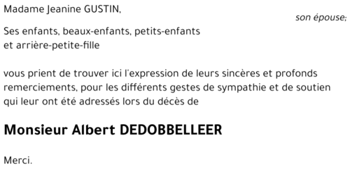 Albert DEDOBBELLEER