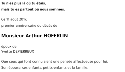 Arthur HOFERLIN