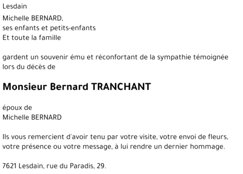 Bernard TRANCHANT