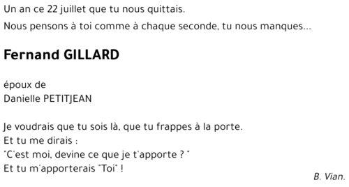 Fernand GILLARD